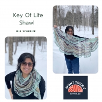 Key of Life Shawl or Mont Sutton Shawl Kit in Artyarns Merino Cloud